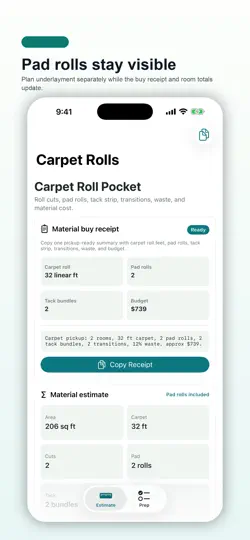 Captura de pantalla de Carpet Roll Pocket en iPhone 2