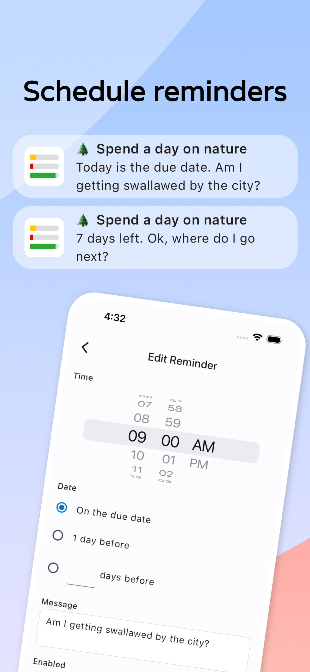 99 reminders – routine planner