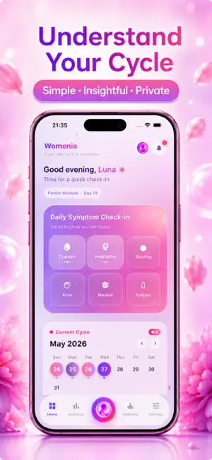 Womenia: Period Tracker & Care screenshot 1