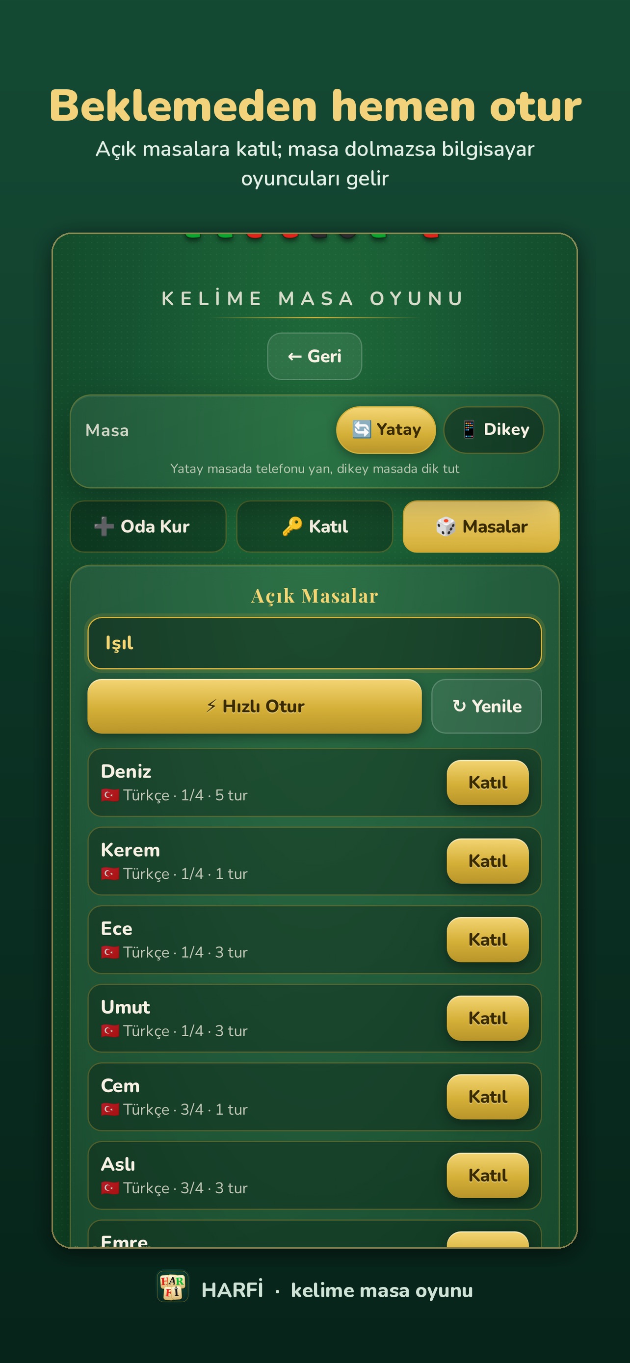 Screenshot 3 of HARFİ — Kelime Masa Oyunu