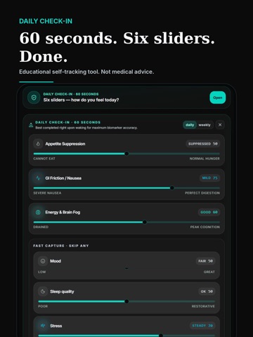 GLP BodyGuard: GLP-1 Tracker iPad screenshot