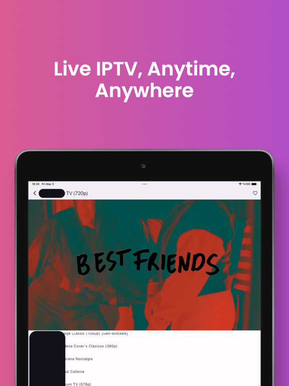 Any IPTV Player iPad screenshot 2 - Entertainment app