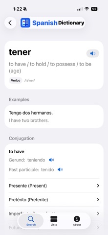 Spanish Dictionary Hola Screenshot 2 of 3