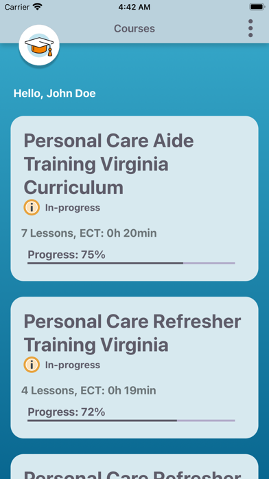 Screenshot 2 of Sestra Academy App
