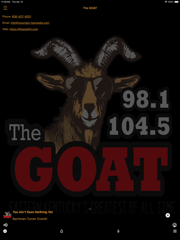 Screenshot #6 pour 98.1 and 104.5 The GOAT
