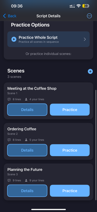 LearnMyLines: Memorise Scripts Screenshot 9 of 10