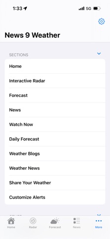 News 9 Weather iPhone screenshot