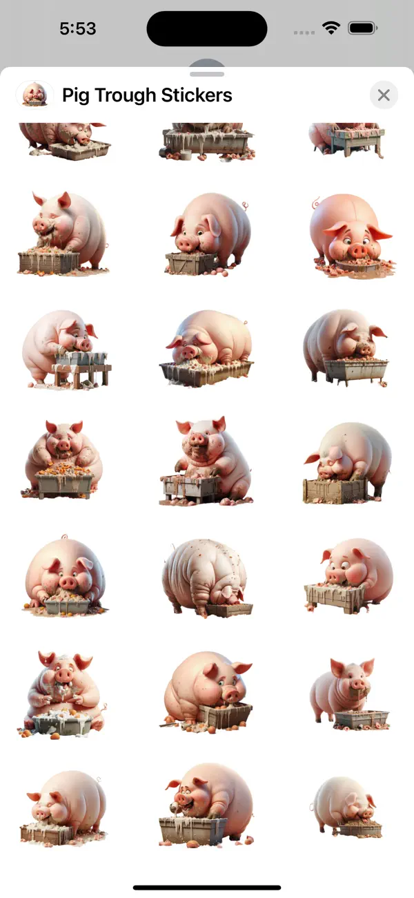 Screenshot #3 pour Pig Trough Stickers