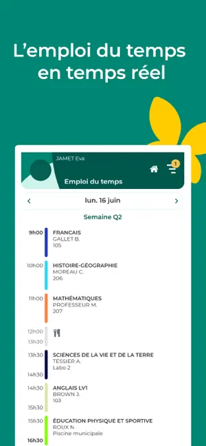 PRONOTE iPhone screenshot 2