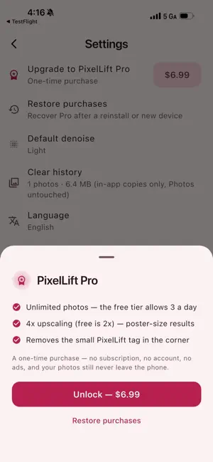 PixelLift: AI Photo Upscaler screenshot 4
