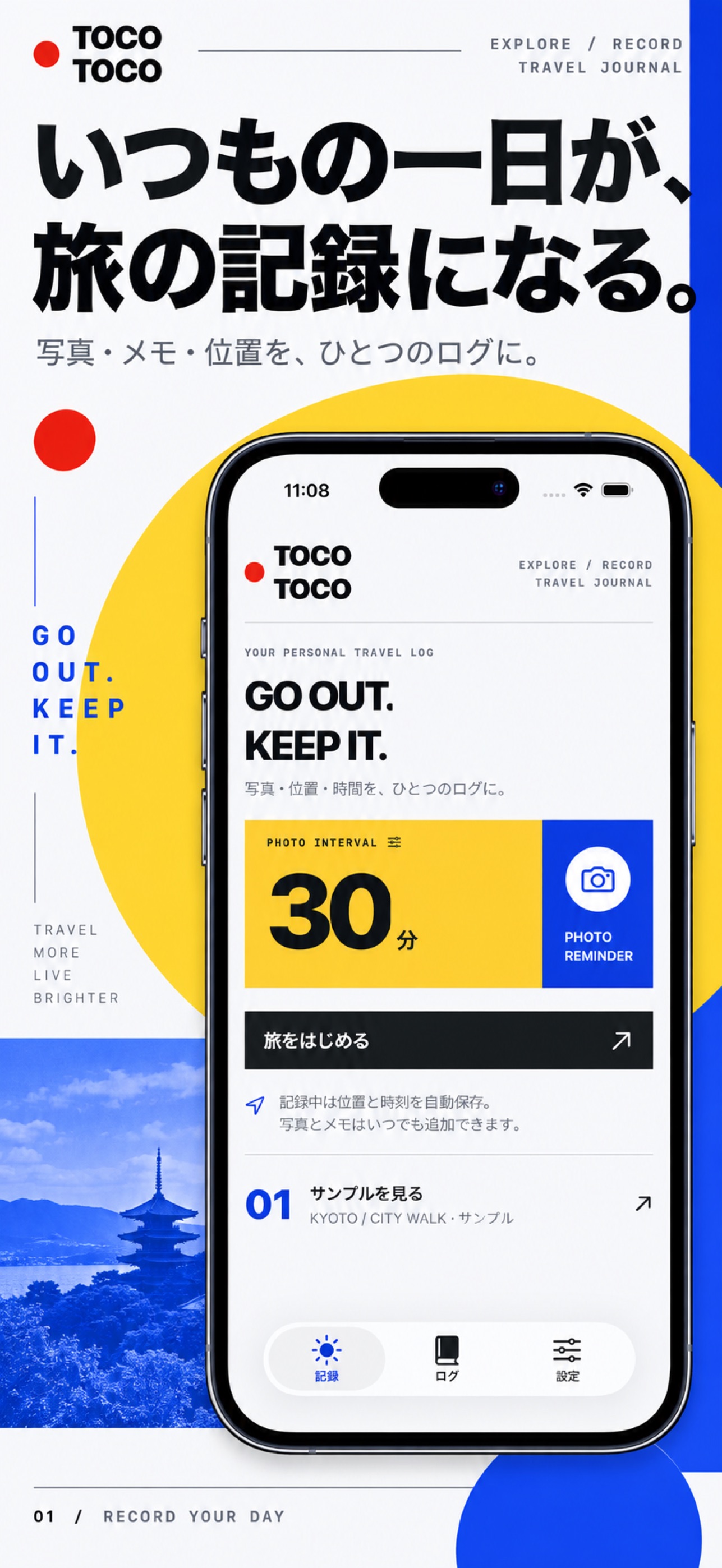 Screenshot 1 of トコトコ - 写真と位置で旅の記録
