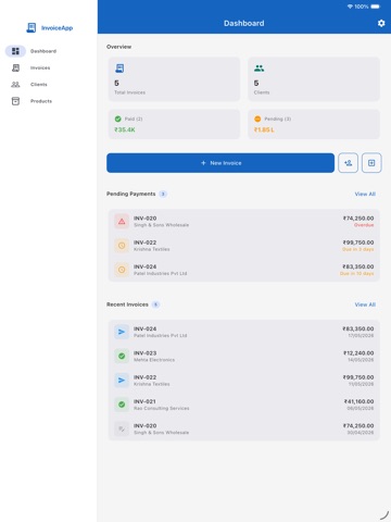 Invoice Maker: GST Billing iPad screenshot