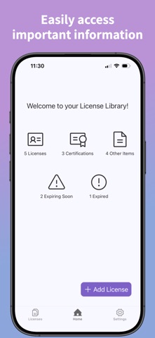 License Library screenshot