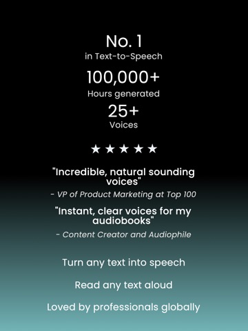 Speechly - Text to Speech PDF iPad screenshot