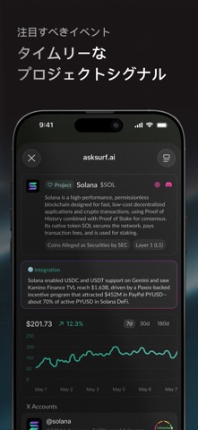 Surf – Crypto AI Assistant のスクリーンショット