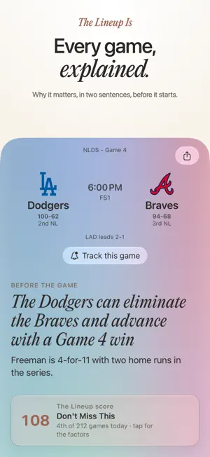 The Lineup Is: Sports tonight screenshot 3