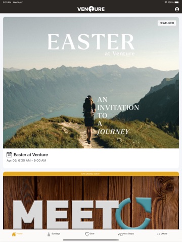 Venture Carmel iPad screenshot