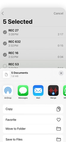 Voice Memos - Merge screenshot