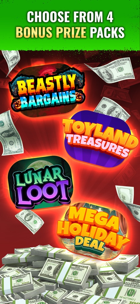 Dominoes Gold - Win Real Money - Users can discover an array of themed bonus prize packs such as 'Beastly Bargains' and 'Toyland Treasures', enhancing the reward experience.
