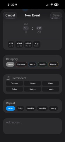Time Flow Calendar screenshot