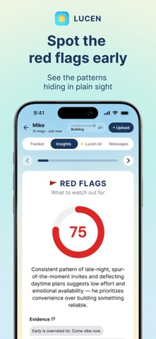 Lucen: AI Text Dating Advice iPhone screenshot