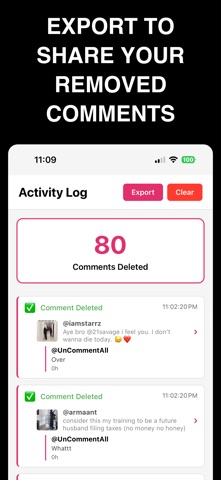 UnCommentAll iPhone screenshot