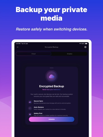 Secret Photo Vault: App Lock iPad screenshot
