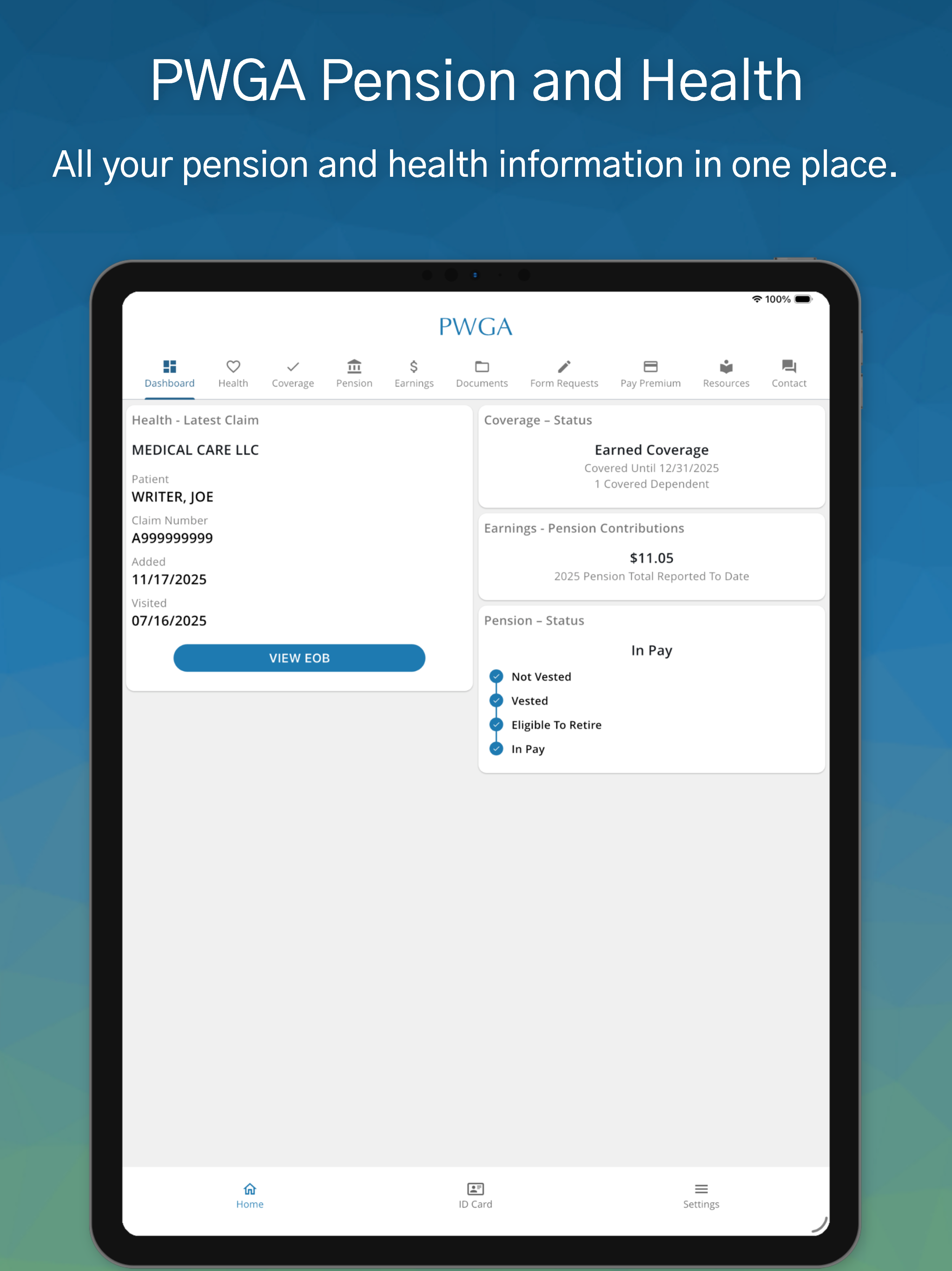 PWGA Pension and Health