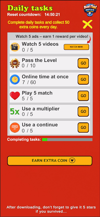 Don't Tap! Reflex Challenge Screenshot 2 of 4