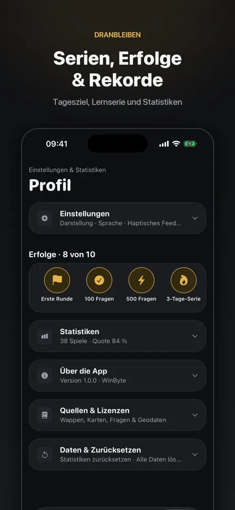 Deutschland Quiz: Bundesländer auf dem iPhone, Bildschirmfoto 7