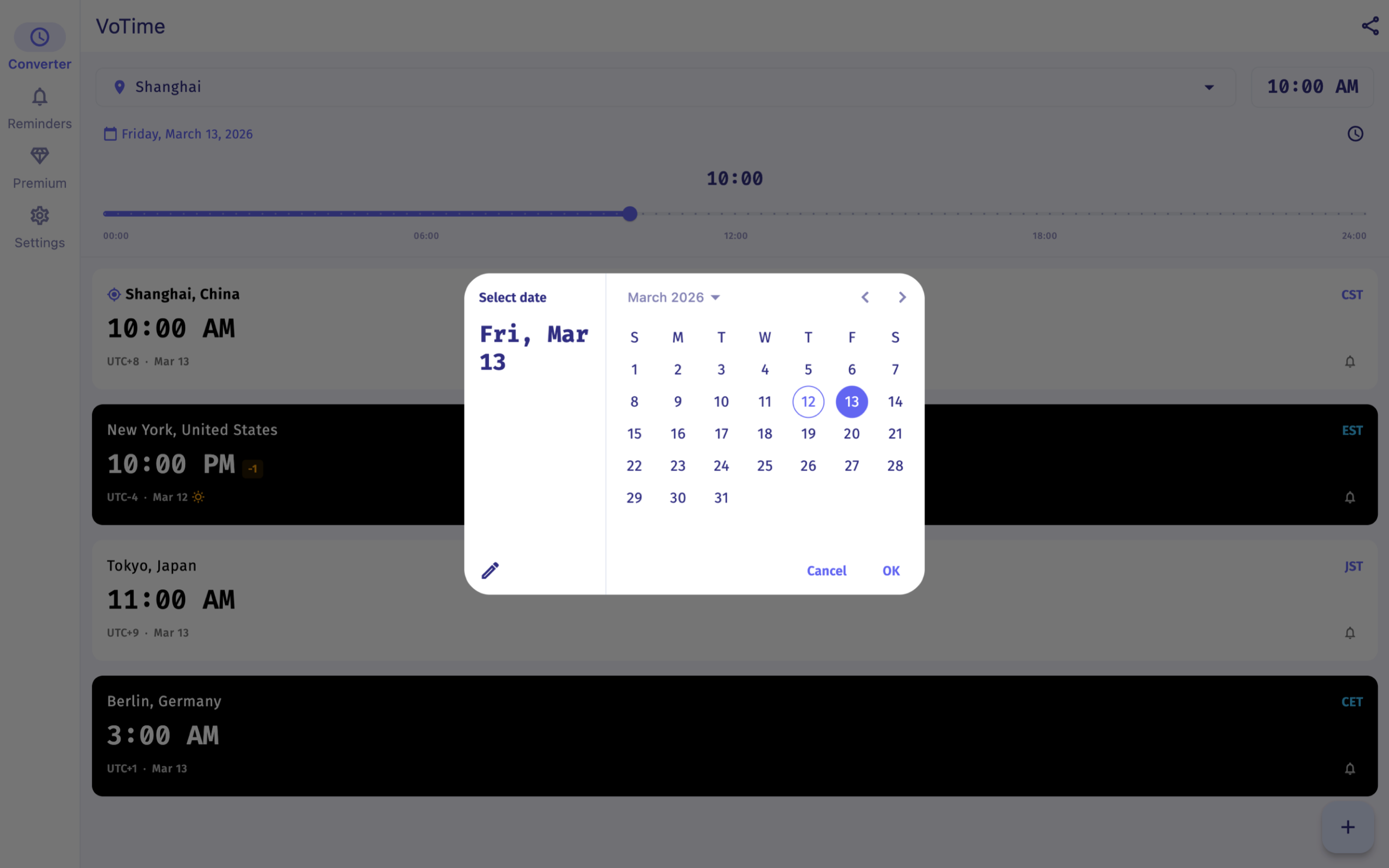 VoTime - AI World Clock