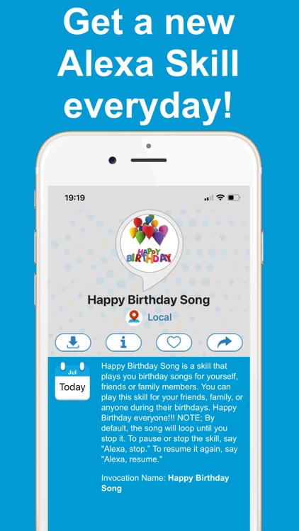 Skills for Amazon Alexa App