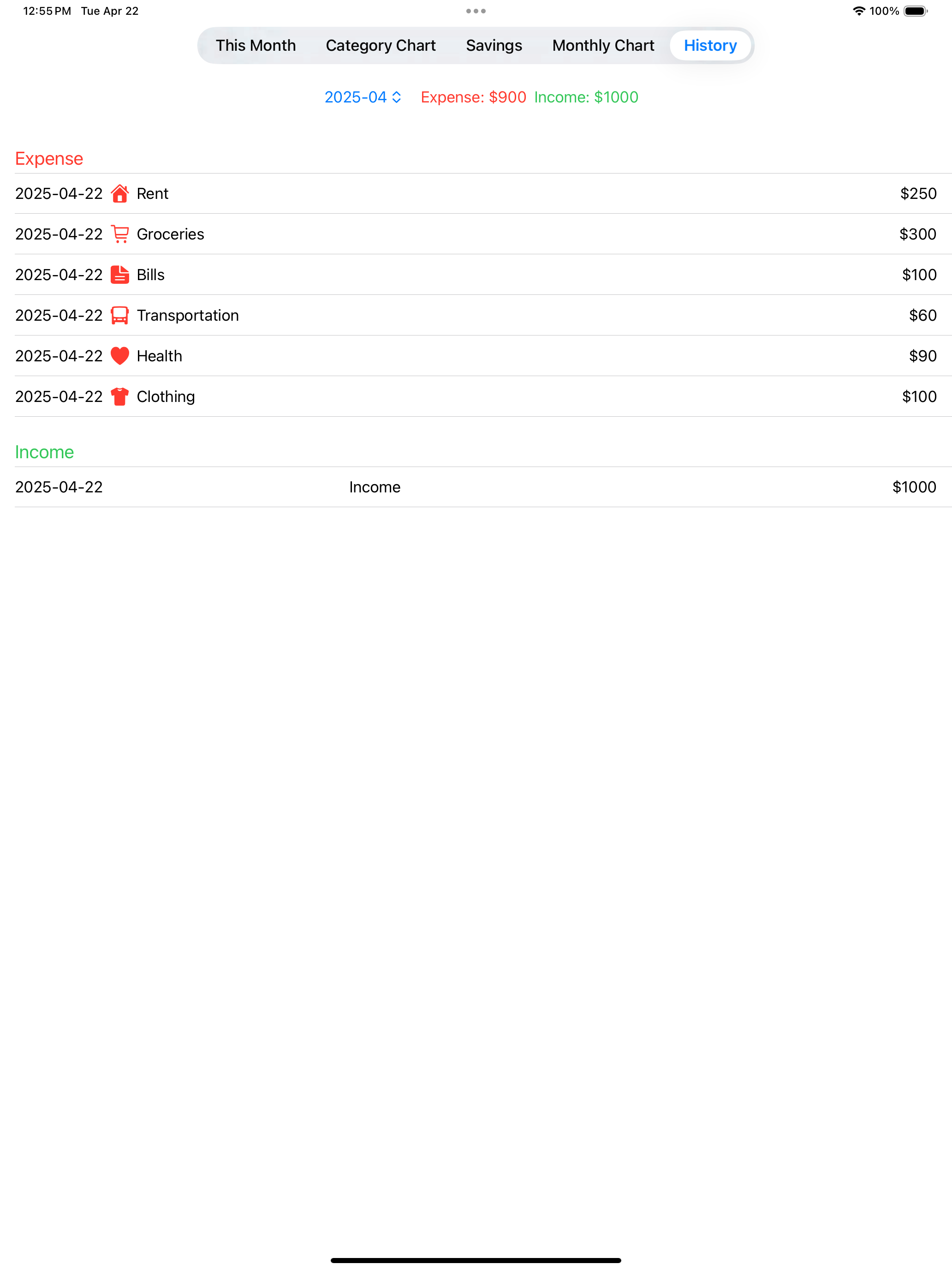 Budget App , Expense Tracker