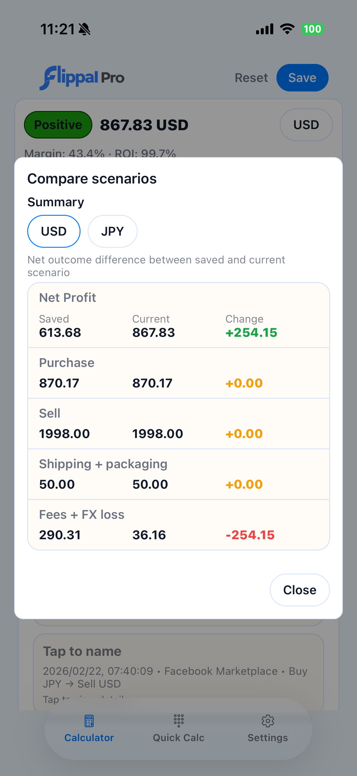 FlipPal – Reseller Calculator