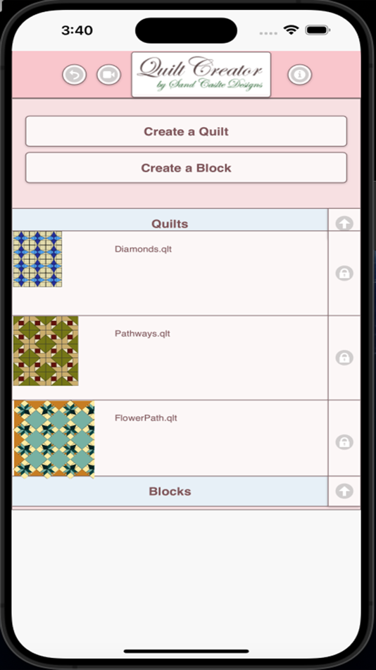 #1. Quilt Pattern Creator (iOS) 由: Sand Castle Designs, Inc