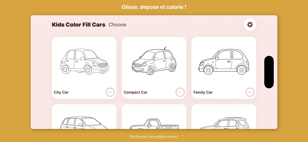 Screenshot #1 pour Coloriage Voitures Enfants