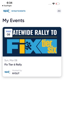 NYSUT Events iPhone screenshot