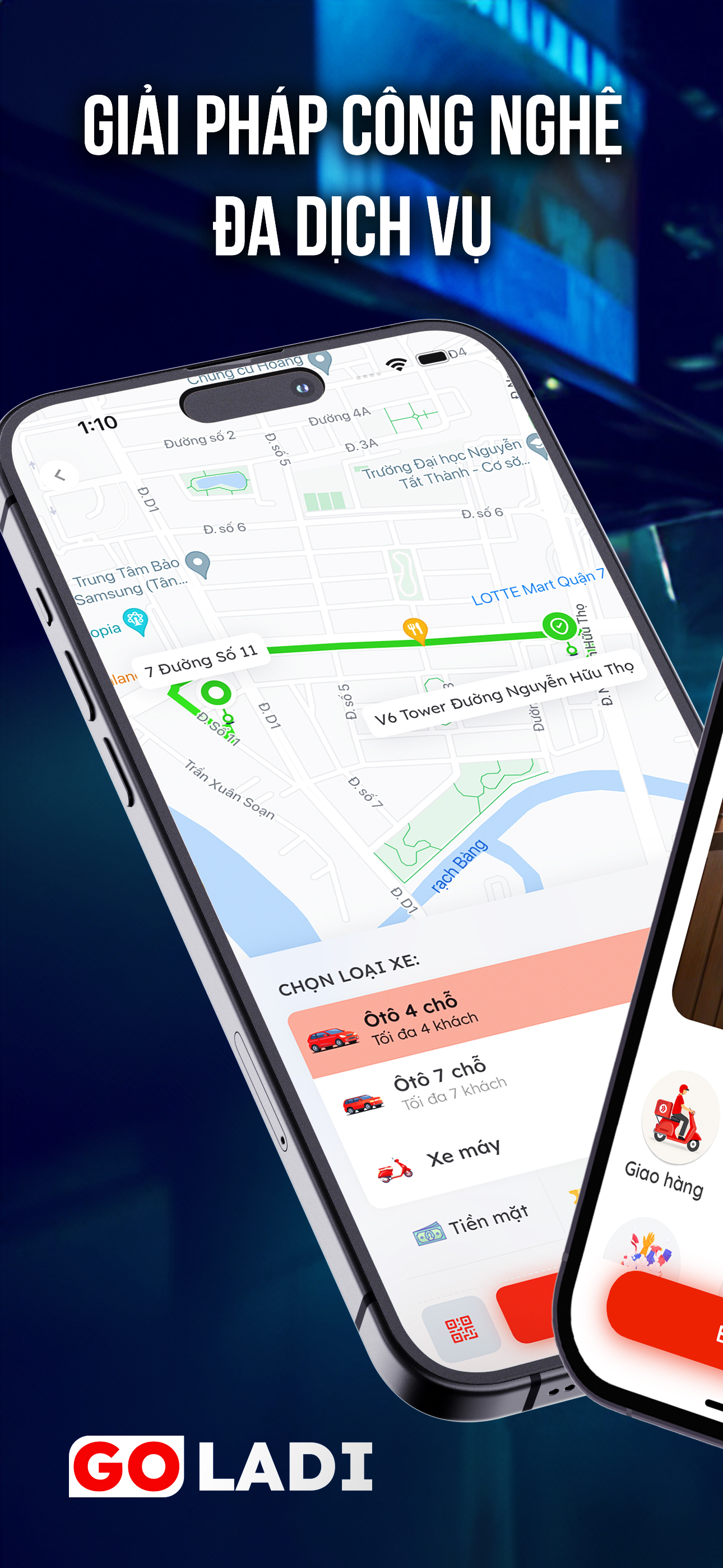 Goladi: Đặt xe & Dịch vụ