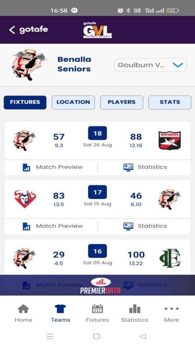 Goulburn Valley League Screenshot