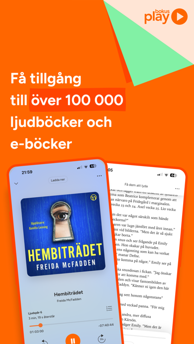 Screenshot #1 pour Bokus Play Ljudböcker E-böcker
