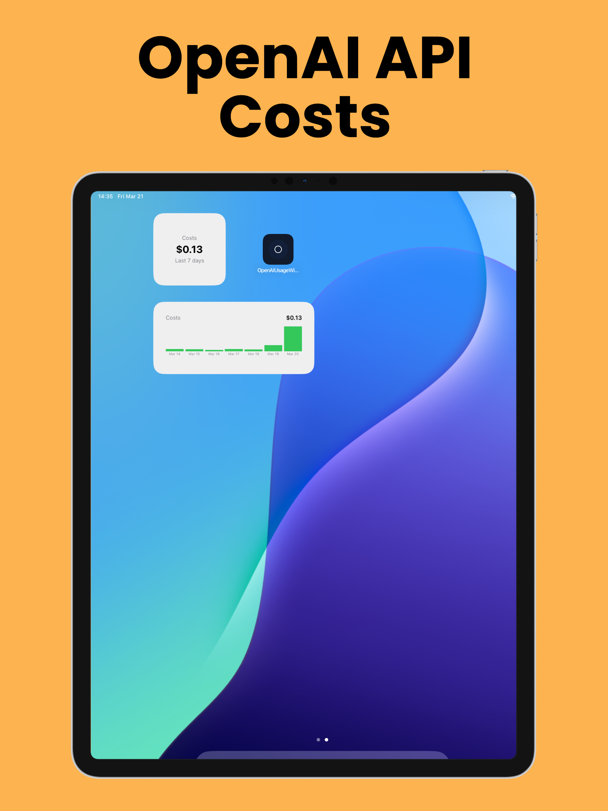 LLM API Costs Widget screenshot 4