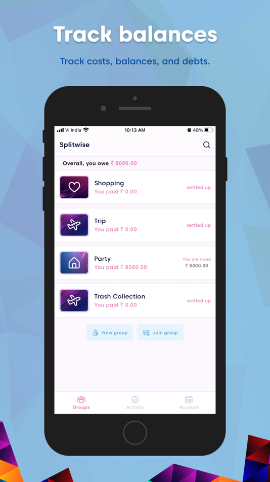 #1. Split Bill Expense Settle (iOS) By: Deep Jerajbhai Davara