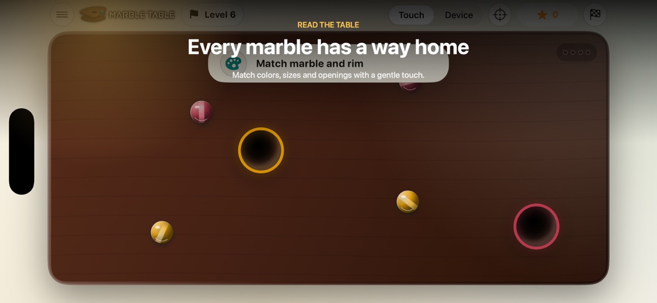Screenshot 2 of Marble Table: Tilt & Roll