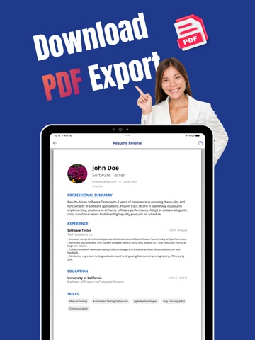 FastCV Maker: Resume Generator iPad screenshot