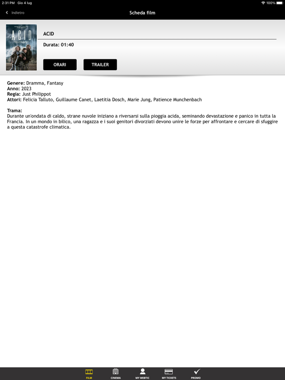 Screenshot #5 pour Webtic Cineland Ostia Cinema