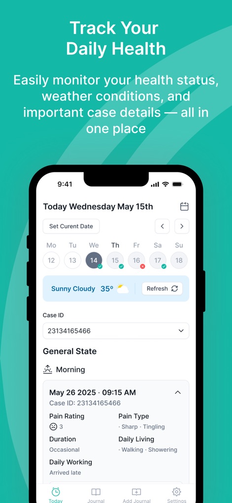 Pain Journal App - Medical App | MWM