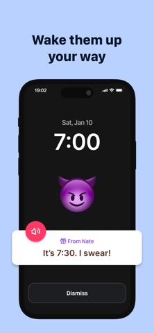 Alarm Friends: Wake Someone Up iPhone screenshot