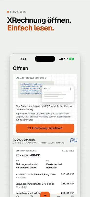 E-Rechnung: Erstellen & Öffnen screenshot 3 of 9