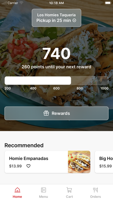 Screenshot 1 of Los Homies Taqueria App