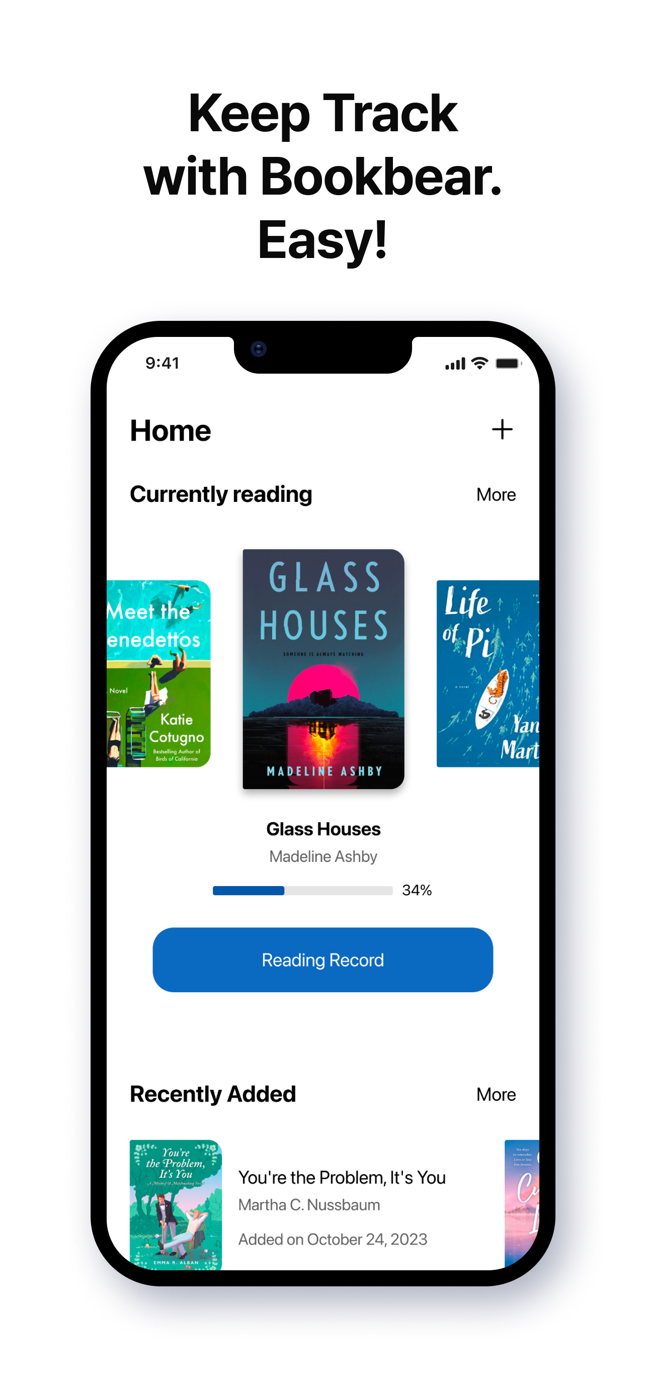 Bookbear: book tracking app